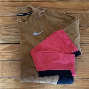 Nike Colorblock Sweatshirt in Brown, Pink & Black